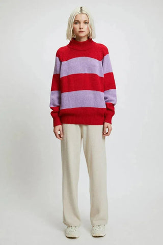 Rita Row Sweater Waite Red/Lilac