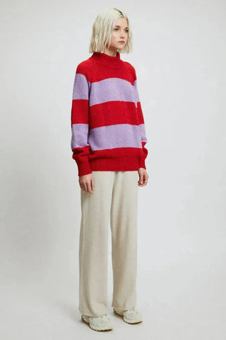 Rita Row Sweater Waite Red/Lilac