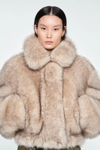 Stand Studio Fur Jacket Lena Natural