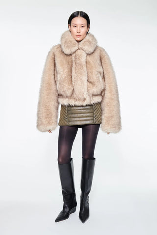 Stand Studio Fur Jacket Lena Natural