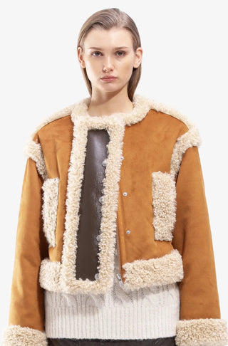 Stand Studio Jacket Coco Tan Brown