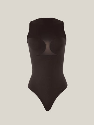 Wolford Bustier String Body Dark Wood