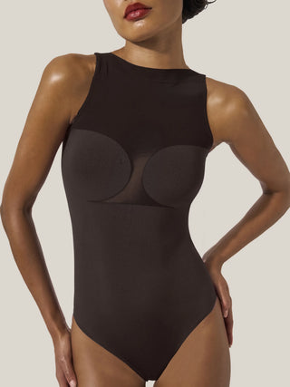 Wolford Bustier String Body Dark Wood