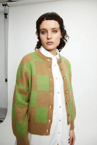  Rita Row Ellen Checkered Cardigan